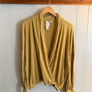 Blu Pepper Mustard Boho Top